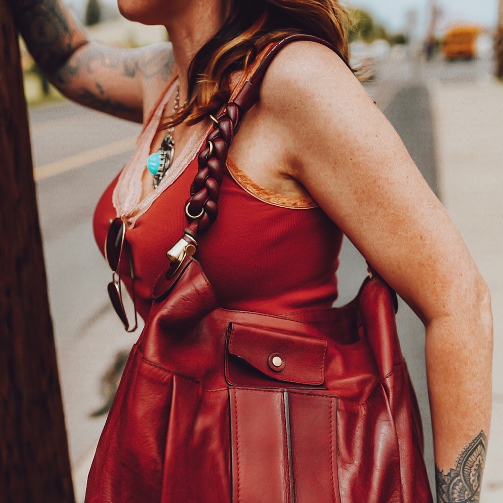 SOLD Chloe Heloise Hobo Bag in Oxblood Leather